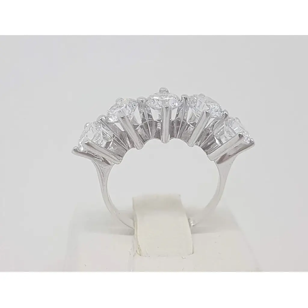 Срібне кільце Імперія золота з фіанітами. КВ1091С 18,5 - фото 3