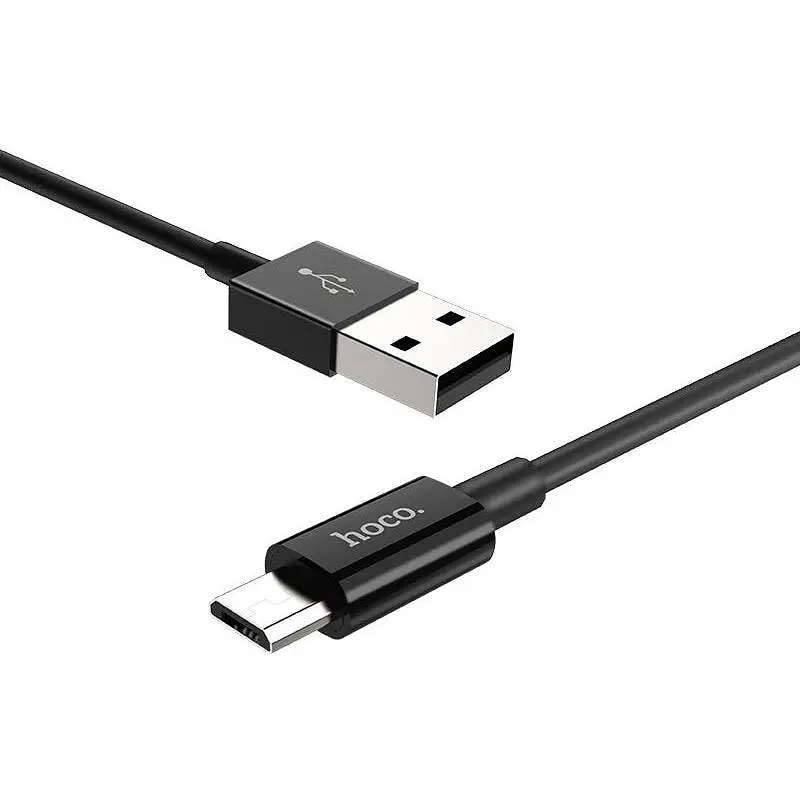 USB Cable Hoco X23 Skilled MicroUSB Black 1m - фото 2
