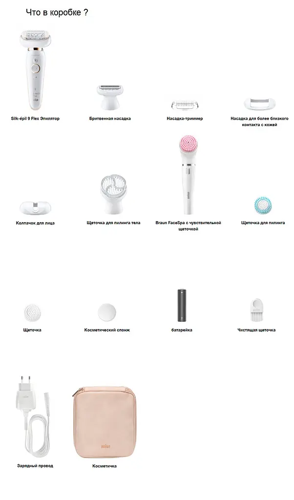 Эпилятор Braun Silk-epil 9 Flex Beauty Set SES 9100 [78405] - фото 8