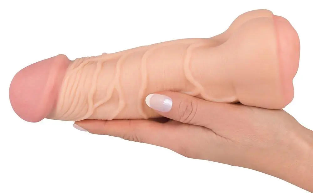 Мастурбатор Nature Skin 2in1 Extension тілесний - фото 4