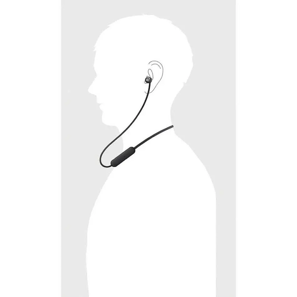 Бездротові навушники Sony WI-C310 з шийним ободом (тип neckband) до 15 годин чорні - фото 4