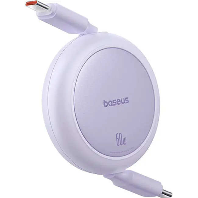 Кабель Baseus Free2Pull Mini Charging Cable Type-C to Type-C 60W 1m P10364500511-01 Purple - фото 3