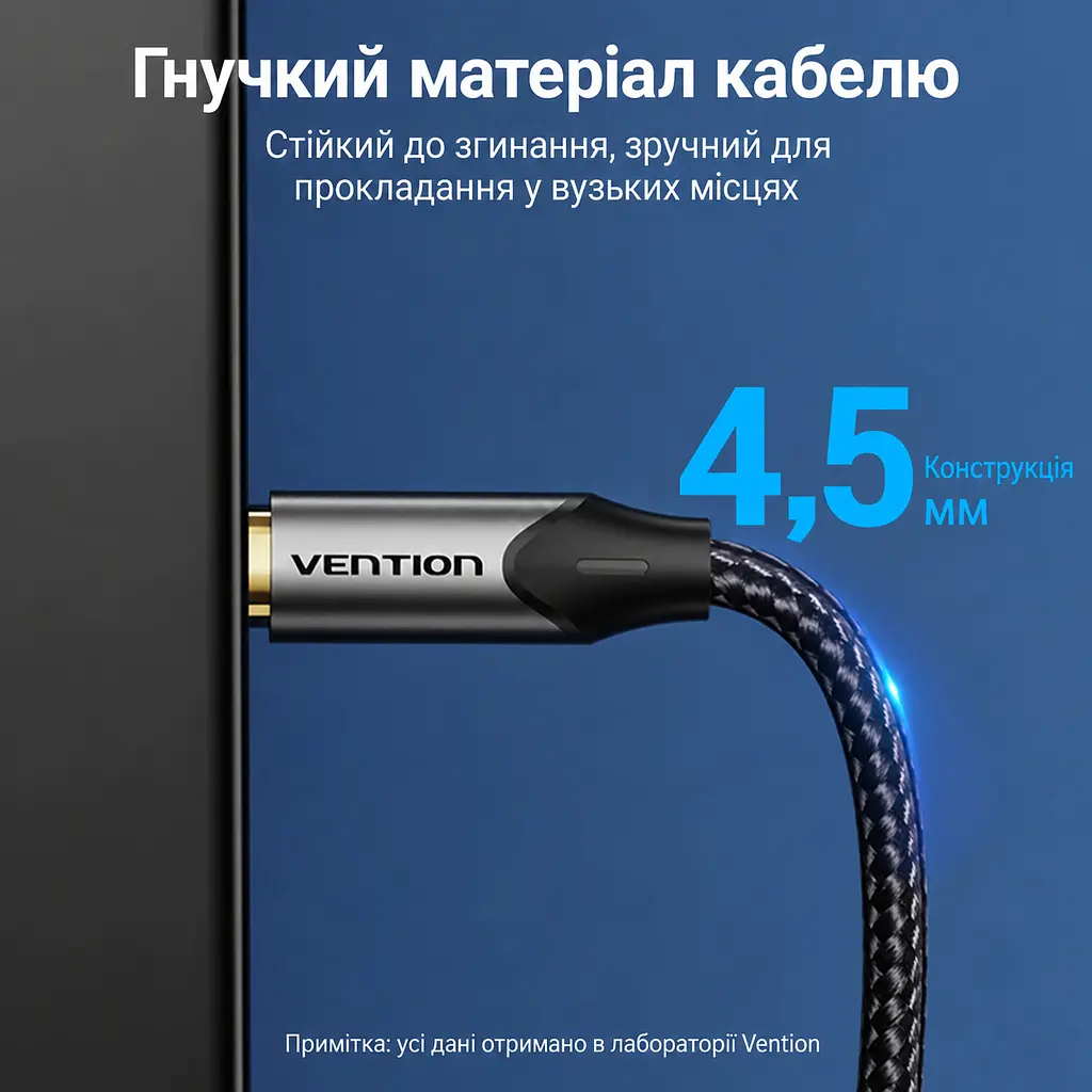 Оптичний аудіокабель Vention 2 м тослінк Toslink S/PDIF штекер на обох кінцях передавання звуку 5.1 підтримка Dolby DTS PCM у бавовняному обплетенні сірий (BAVHH) - фото 8