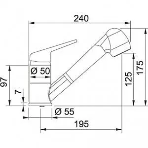 Змішувач для кухонного миття Franke Novara-Plus 115.0470.670 - фото 2