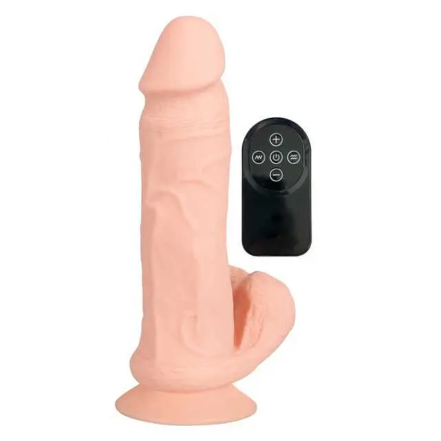Вібратор Orion Nature Skin Bendable RC Vibrator With Balls на присосці, 20.8х4.8 см