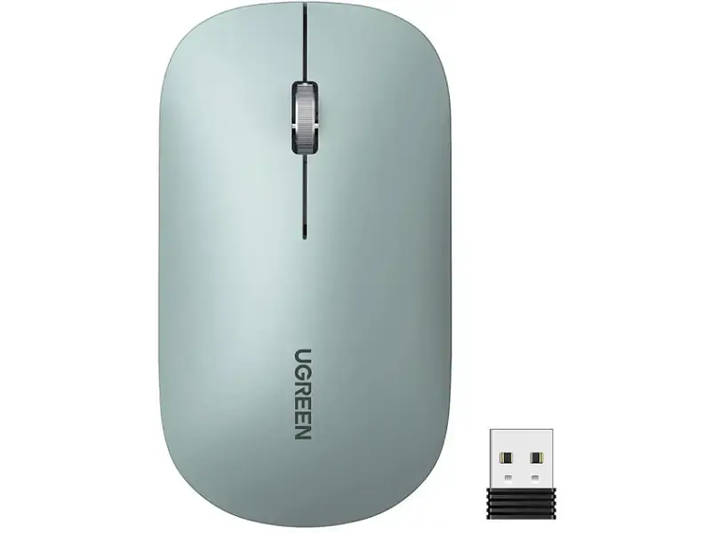 Миша UGREEN MU001 Portable Green (90374) - фото 3