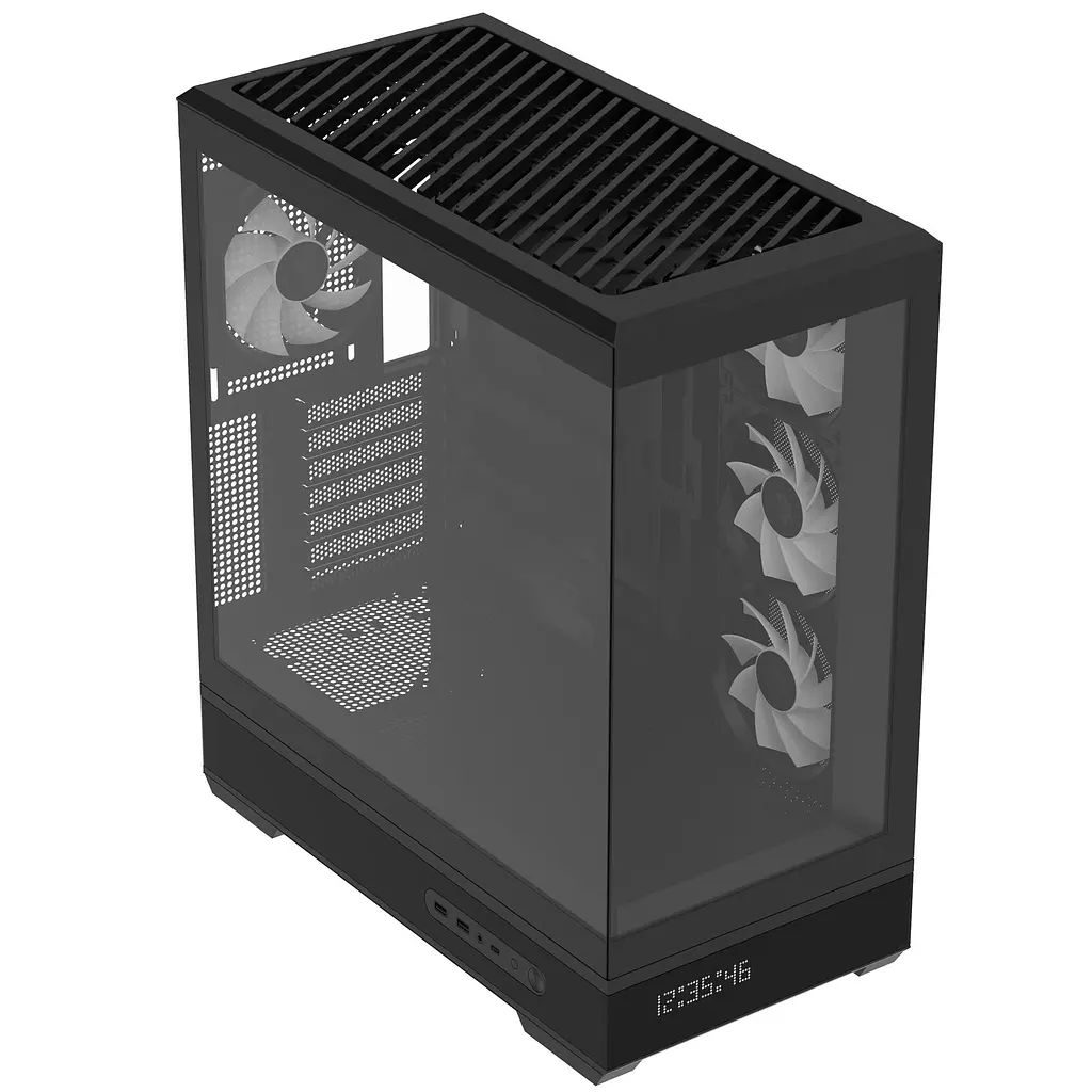 Корпус Aerocool P500B Digi-BK-v1 Black (ACCM-PN09143.11) - фото 2