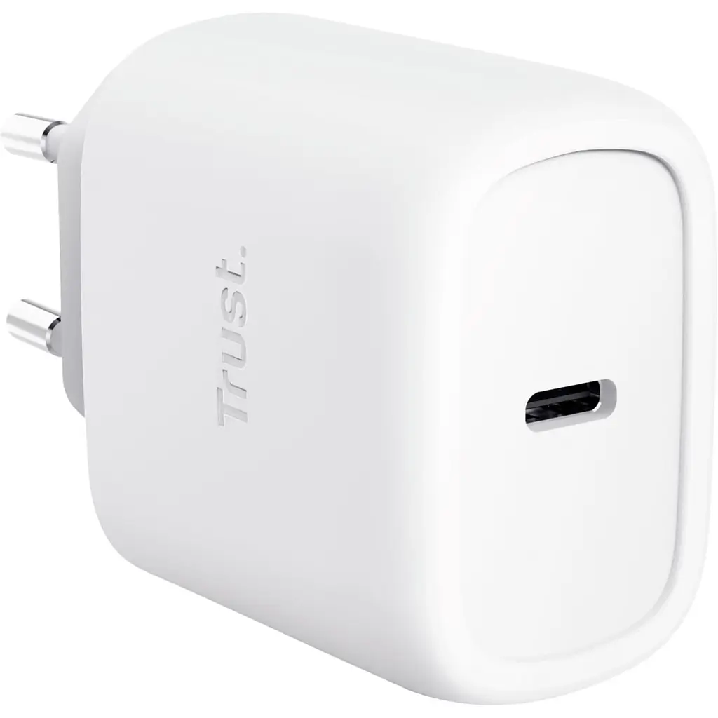 Зарядний пристрій мережевий Trust Maxo 45Вт, GaN, USB-C PD/PPS, білий - фото 2