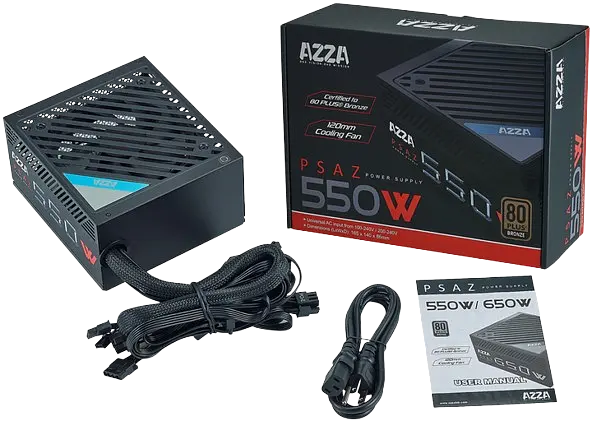Блок питания Azza PSAZ-550W 550W 80+ Bronze (PSAZ-550W) - фото 6