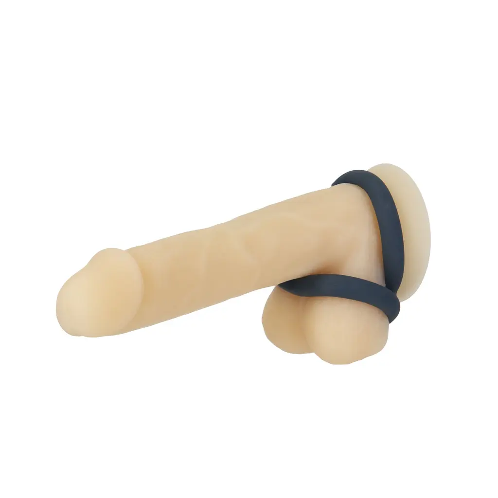 Подвійне ерекційне кільце Lux Active Tug Versatile Silicone Cock Ring, 5.8х2.8 см - фото 4