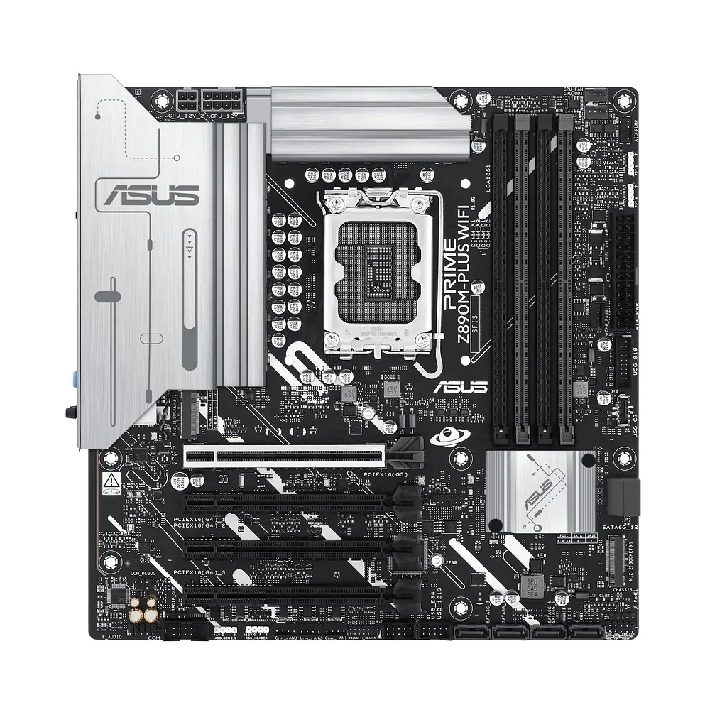 Материнская плата PRIME Z890M-PLUS WIFI s1851 Z890 4xDDR5 M.2 HDMI DP Wi-Fi BT mATX Asus teh0019003 - фото 2
