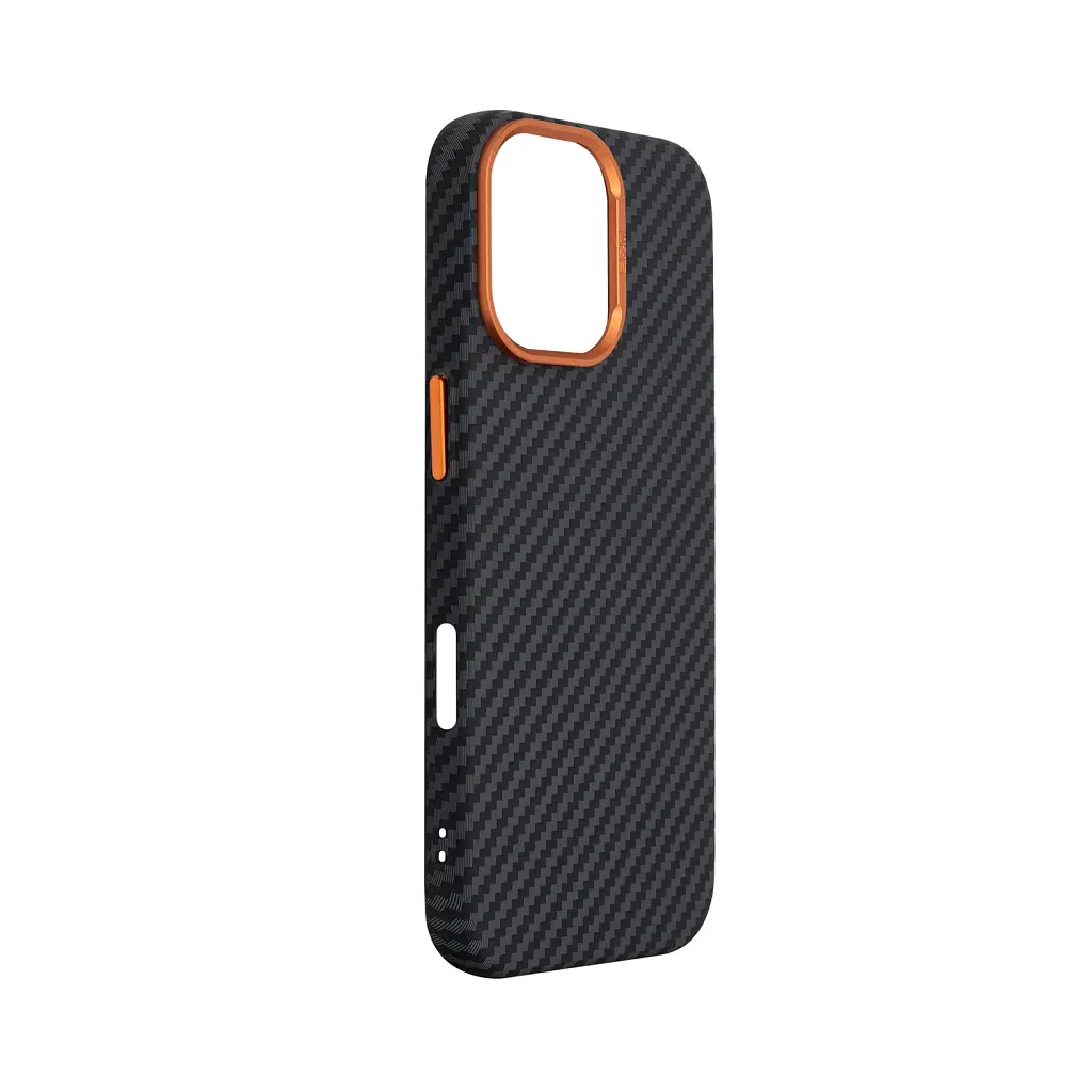 Чохол ArmorStandart LikeCarbon2 SE MagCase для Apple iPhone 17 Black Orange - фото 3