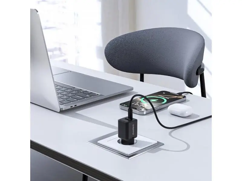 Мережевий зарядний пристрій Choetech PD5012 30 W GAN Black (PD5012-EU-BK) - фото 6
