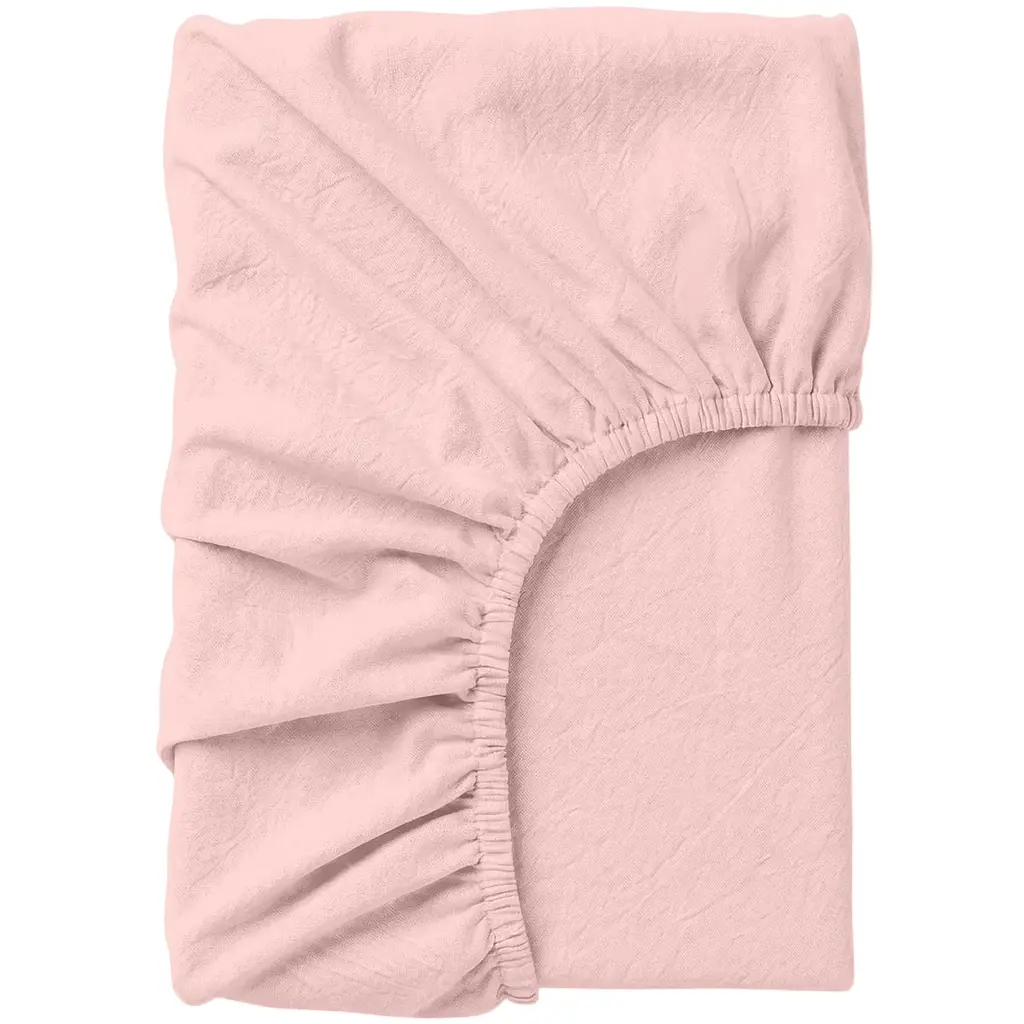 Простирадло на резинці з вареної бавовни Cosas Sakura 160х200х25 см (40WashedCottonPudra_160x200x25)