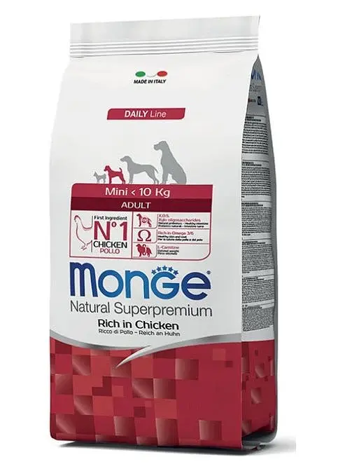 Сухий корм для собак Monge Dog Mini Adult зі смаком курки та рису 3 кг