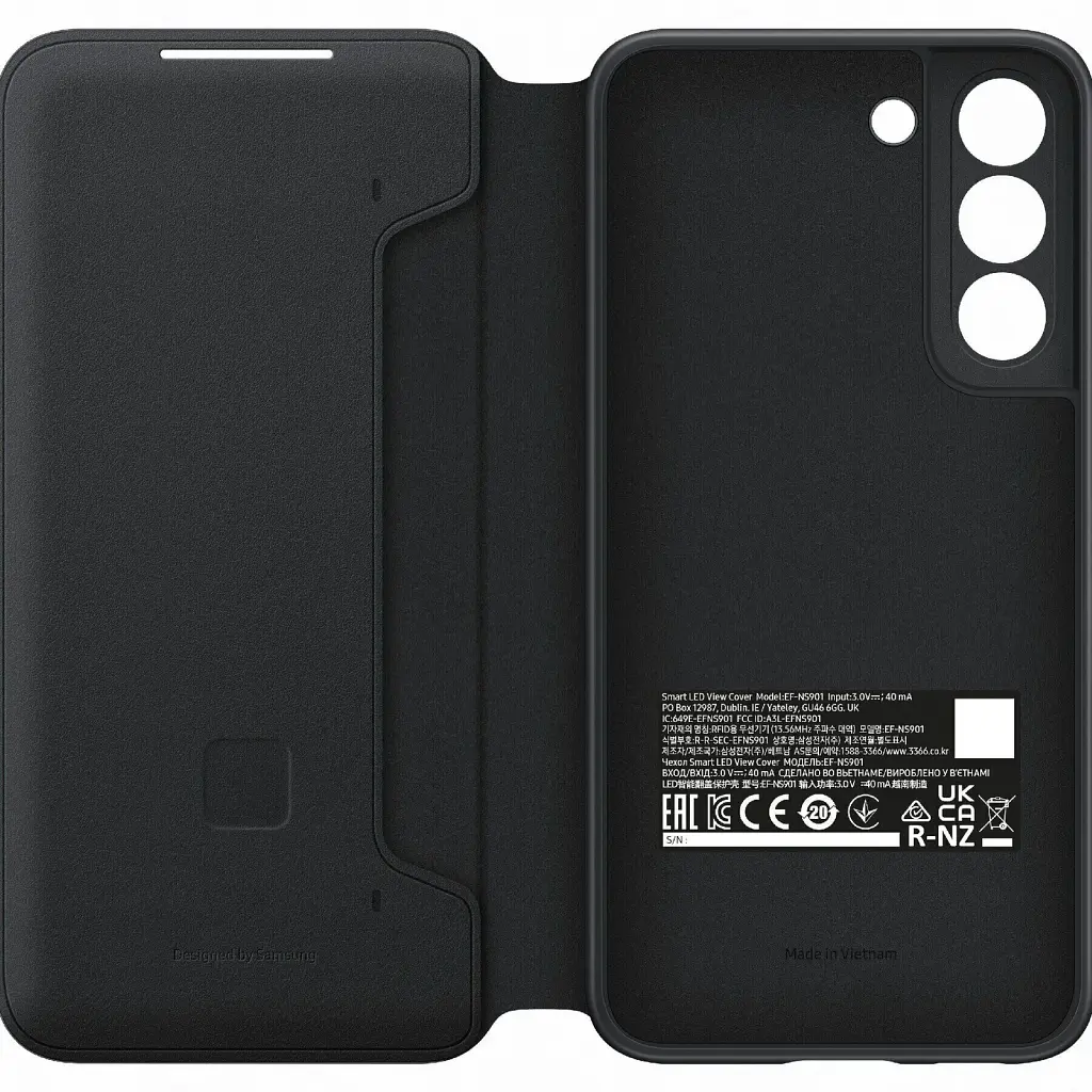 Чохол до мобільного телефона Samsung Smart LED View Cover Galaxy S22 Black (EF-NS901PBEGRU) - фото 5