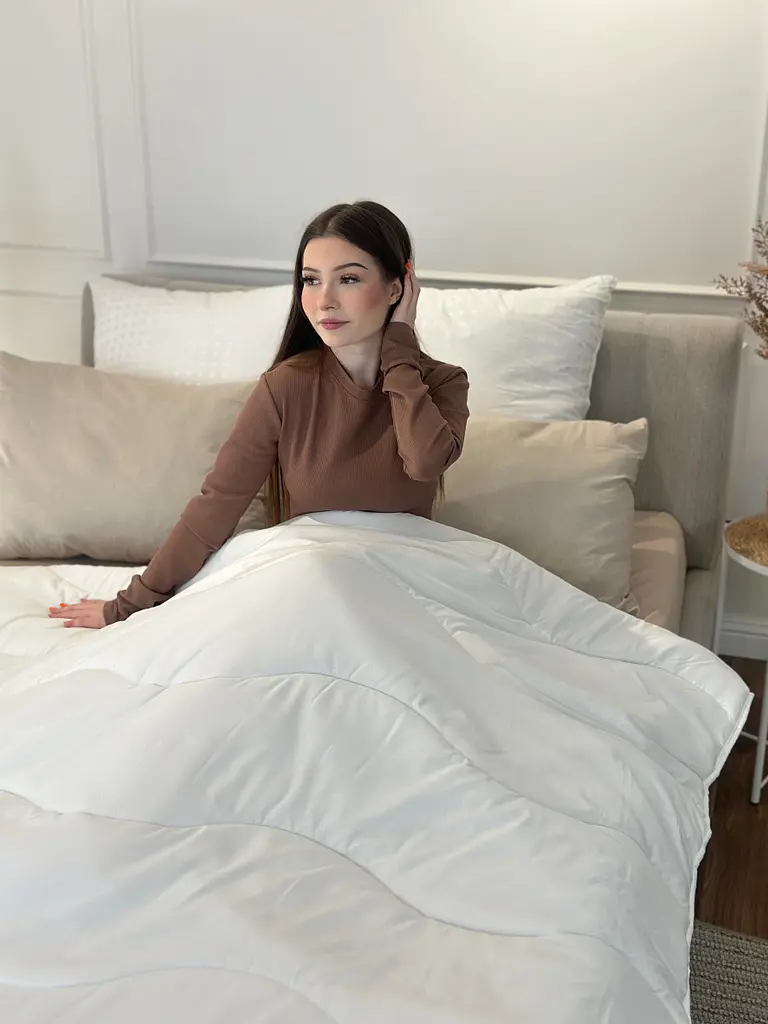 Ковдра двоспальна силіконова Viluta Relax 21419 170x210 см кремова - фото 9