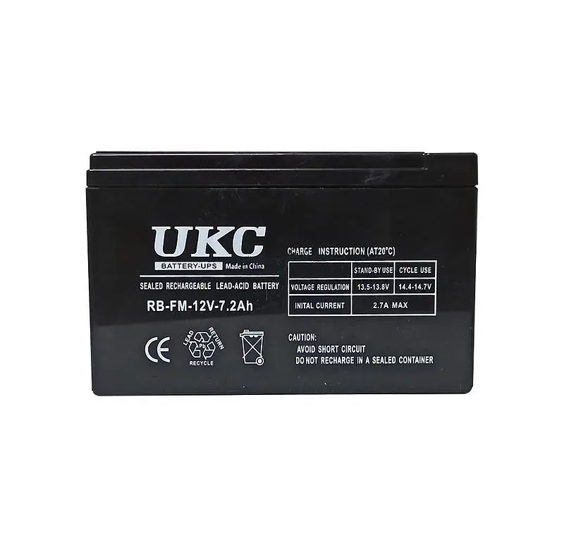 Акумуляторна батарея 12В 7Ач акумулятор 12V 7A UKC RB-FM-12V-7Ah - фото 2