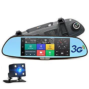 Дзеркало відеореєстратор GPS 3G Wi-Fi екран 7" Сенсорний 2 Камери K35 - фото 2