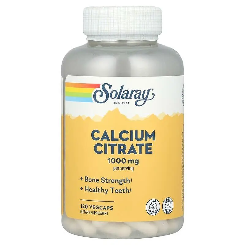 Амінокислота Calcium Citrate 1000 mg, 120 вегакапсул Solaray vit0004031
