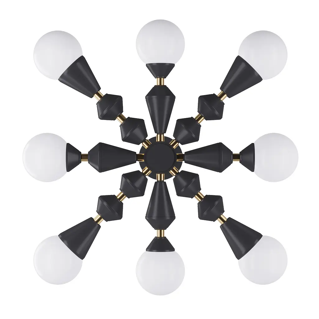 Люстра Stella dome V8 PikArt арт. 6007 Золотой/черный - фото 3