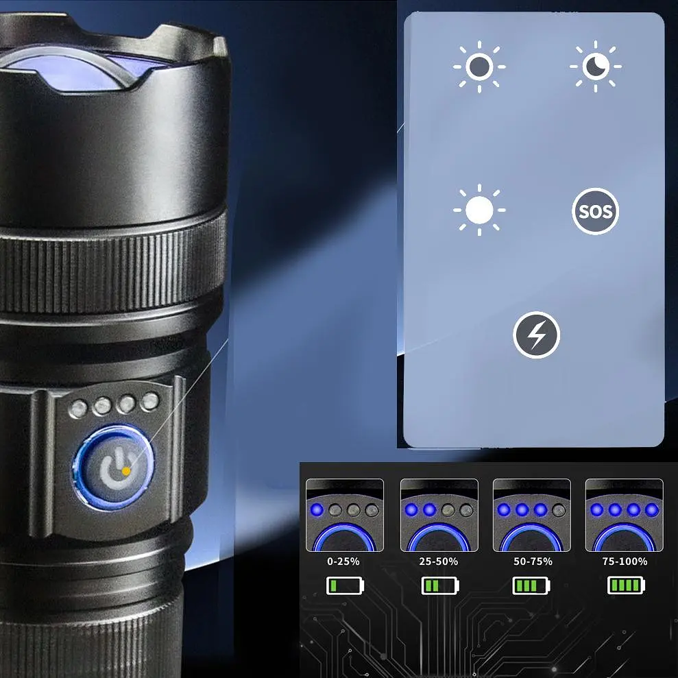 Ліхтар AK180 WHITE LASER LED PM30-TG Power Bank, ЗУ Type-C, zoom, 5 фільтрів (47476-AK180_494) - фото 6