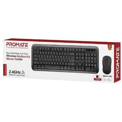 Комплект (клавиатура+мышь) Promate PROCOMBO-6 USB Black - фото 7