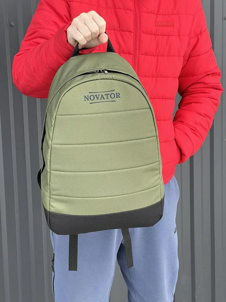 Рюкзак туристичний зелено-чорний Novator BL-2171 - фото 3