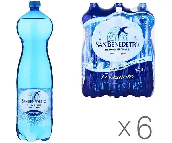 San Benedetto, 1,5 л, Упаковка 6 шт., Сан Бенедетто, Вода мінеральна газована, ПЕТ - фото 2