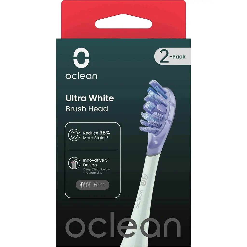 Насадка для зубной щетки Oclean UW01 G02 Ultra White Brush Head 2 шт. Green [6970810553529] [100964] - фото 4