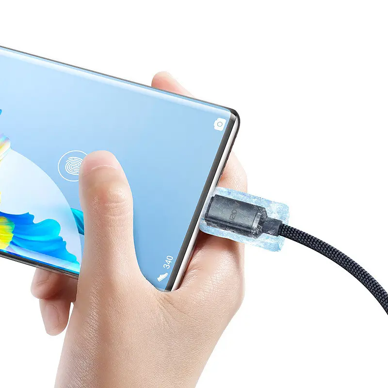 Кабель швидкого заряджання та передачі даних Digital PD Type-C до Type-C 120W 6A 2 м Сірий (Type-C2m120WS) - фото 8