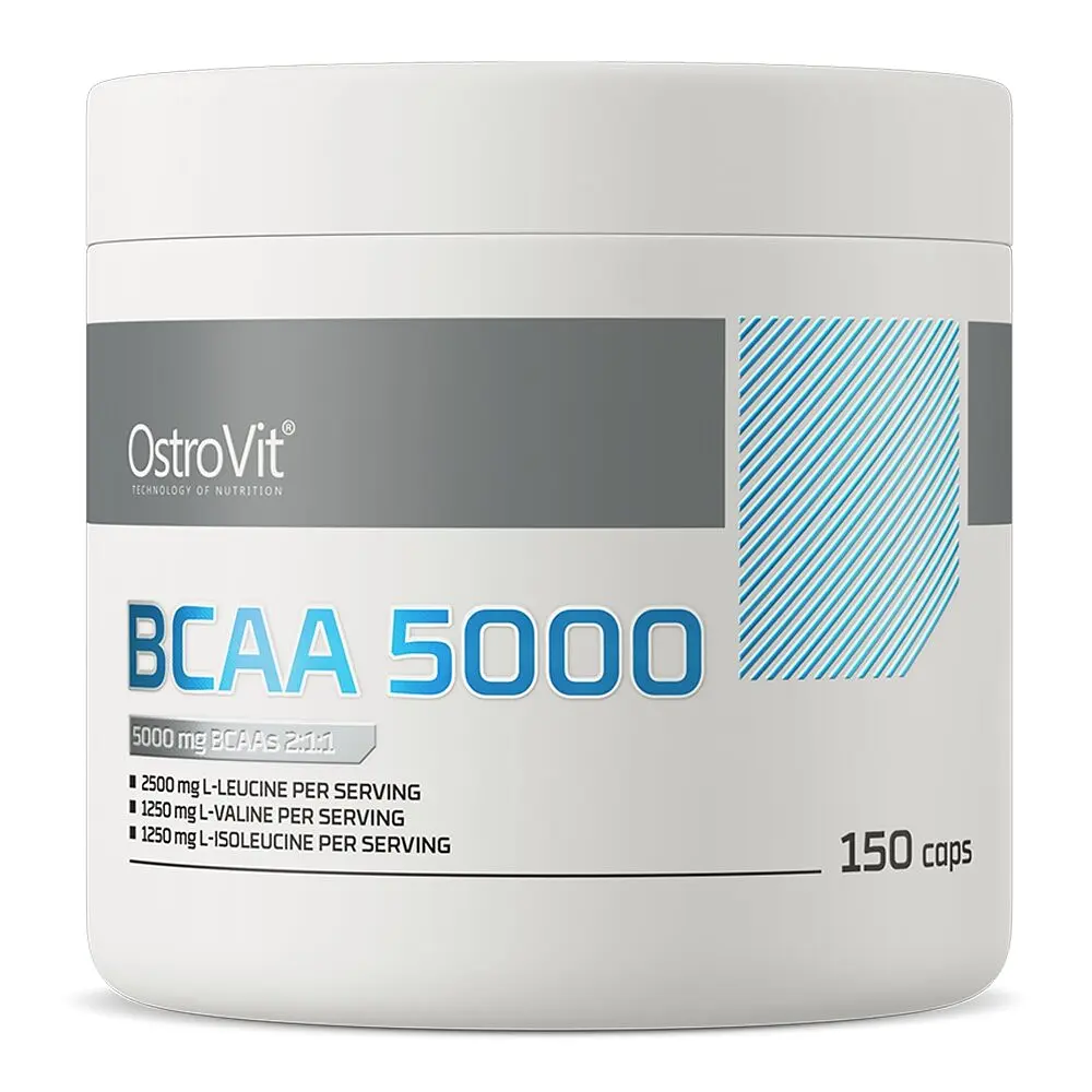 Лейцин, ізолейцин, валін OstroVit BCAA 5000 mg, 50 капсул