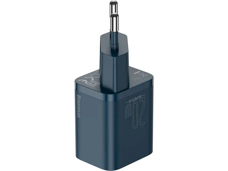 Мережевий зарядний пристрій BASEUS Super Si Quick Charger Type-C 20 W Blue (CCSUP-B03) - фото 3