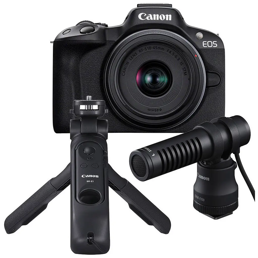 Цифровий фотоапарат Canon EOS R50 + RF-S 18-45 IS STM Black Creator Kit (5811C036) - фото 2