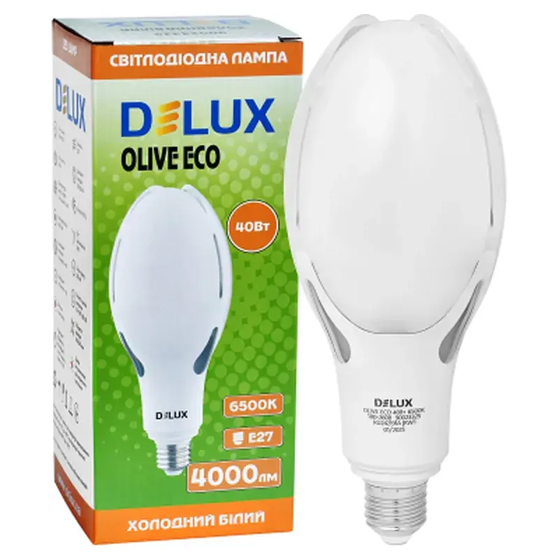 Лампочка Delux OLIVE ECO 40Вт E27 6500K 230В (90023325) - фото 3