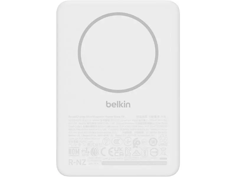 Зовнішній акумулятор (Power Bank) Belkin BoostCharge Slim Magnetic 5000mAh 15W White (BPD010HQWH) - фото 7