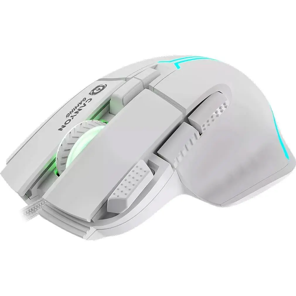 Миша Canyon mouse Fortnax GM-636 RGB 9buttons Wired White (CND-SGM636W) - фото 4
