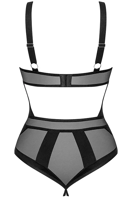 Боді Obsessive Chic Amoria otwarte (Чорний, XS/S) Obsessive 100356 96905 - фото 4