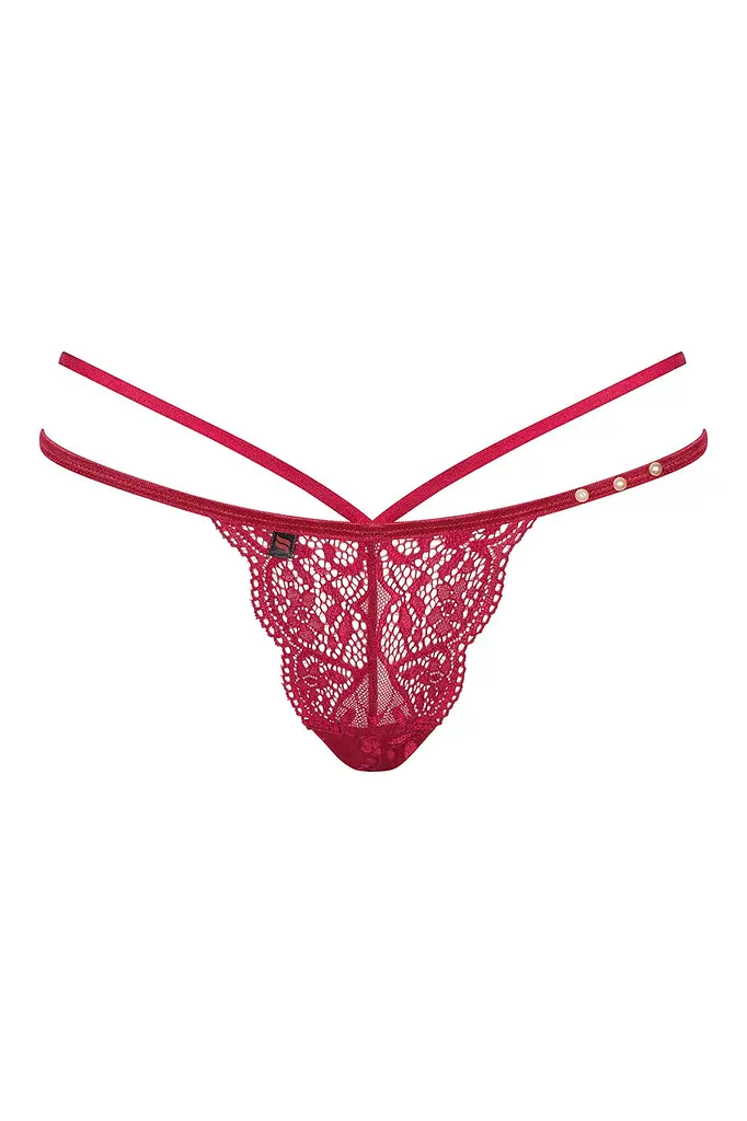 Трусики-стринги Obsessive Ivetta L/XL червоний - фото 7