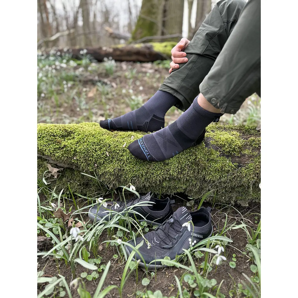 Шкарпетки водонепроникні Dexshell Running Lite 2.0 Socks, сірі, розмір S (36-38) - фото 5