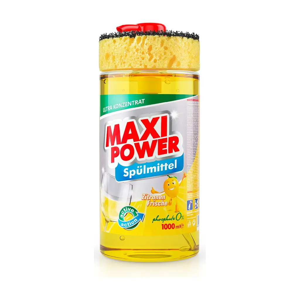 Засіб для ручного миття посуду Maxi Power Лимон 1000 мл (4823098400929)