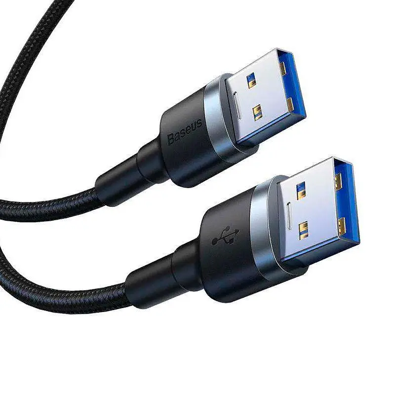 Кабель Baseus Cafule USB3.0 Male to USB 3.0 Male 1m CADKLF-C0G Dark Grey - фото 2