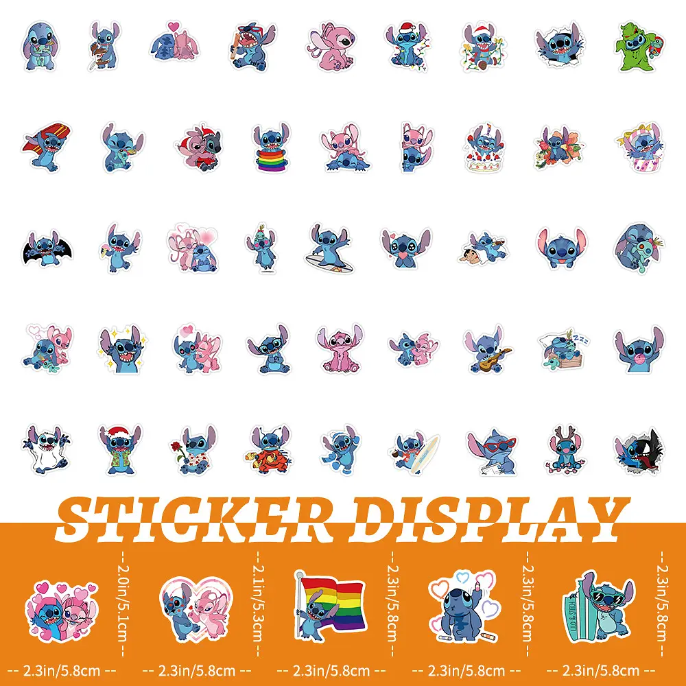 Стікерпак Стіч Набір наклейок GeekLand Stitch 50 штук - фото 2