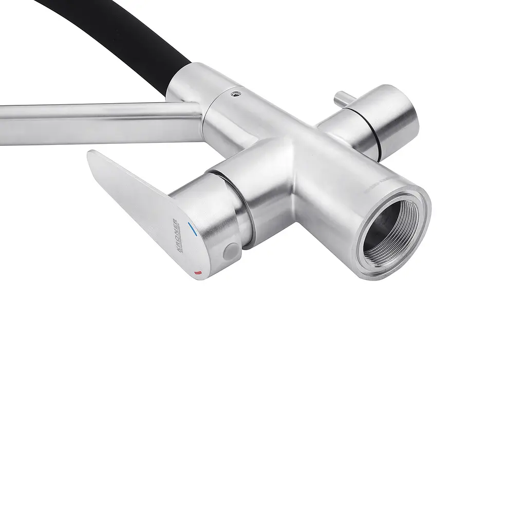 Смеситель для кухни с подключением к фильтру Kroner KRP Edelstahl Klassisch - ESG03817BLK CV027936 Нержавеющая сталь - фото 7