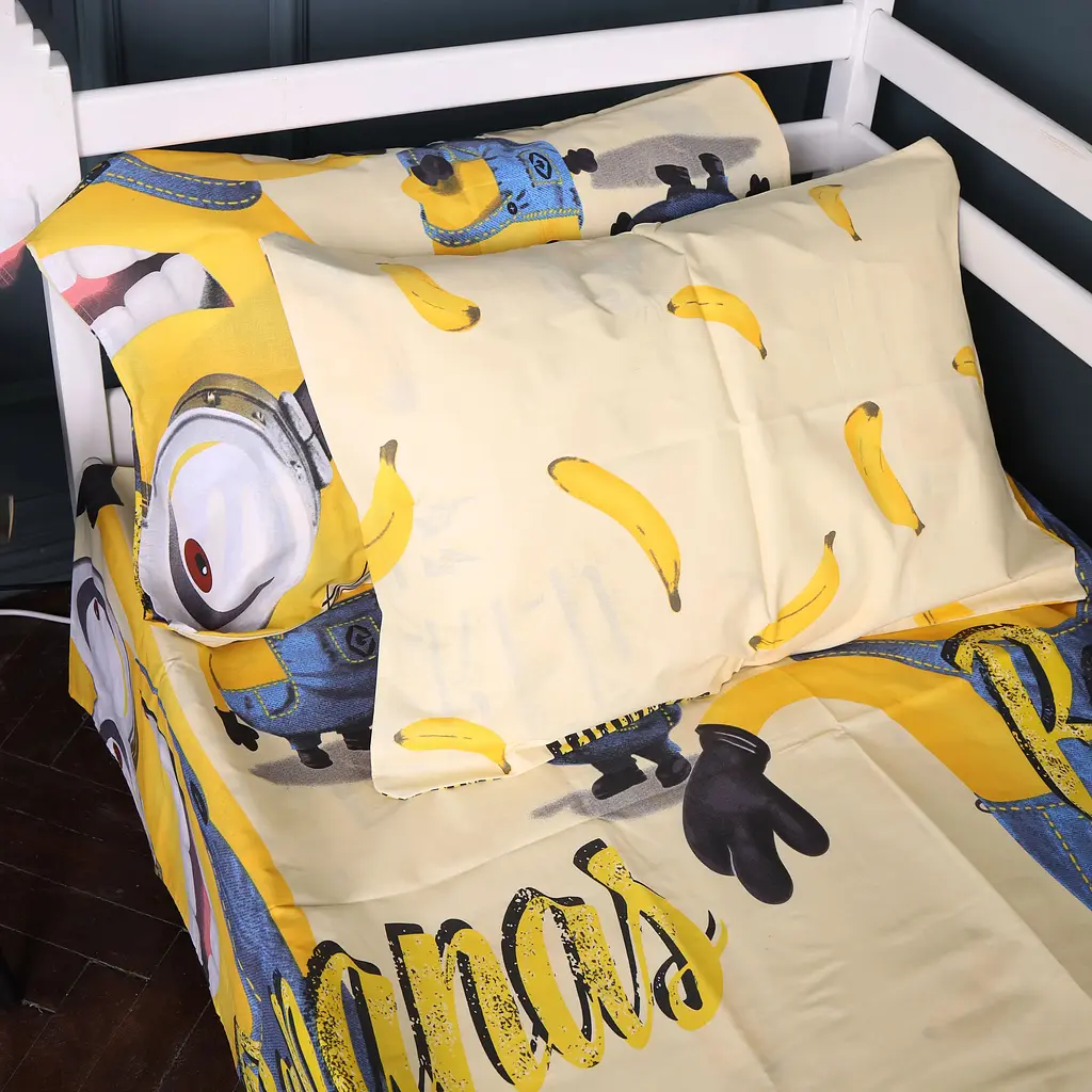 Наволочка MirSon Ranforce Elite Minions and bananas 70х70 см (2200011492841)