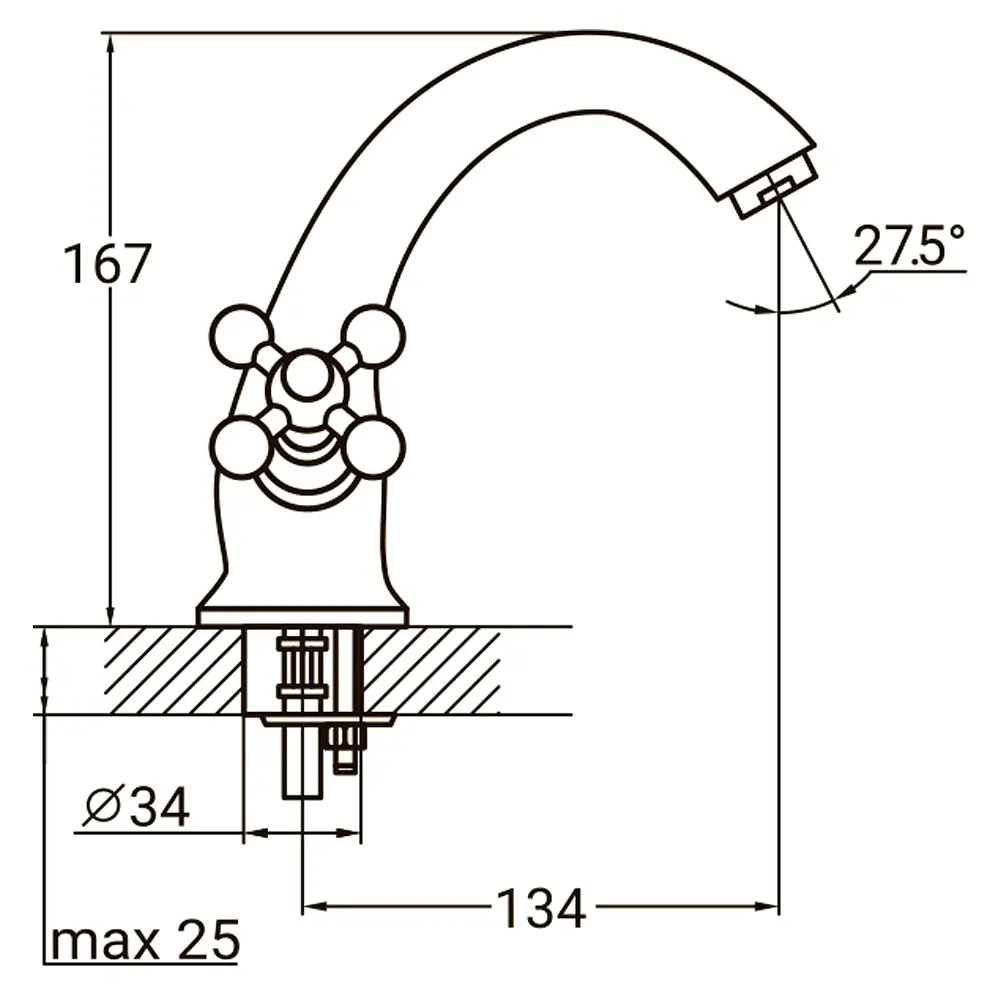 Змішувач для раковини Aquatica PL-2A155C 9777000 - фото 2
