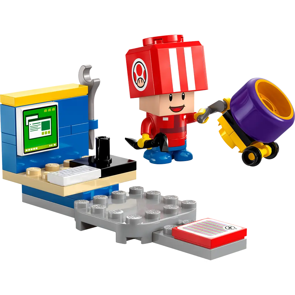 Конструктор LEGO Super Mario Mario Kart Toad (Pit Crew) 39 деталей (30702) - фото 4