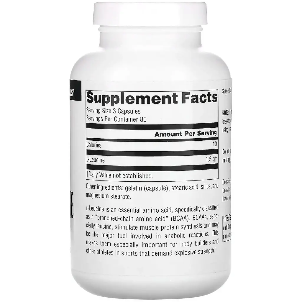 Лейцин Source Naturals 500 мг 240 капсул - фото 2