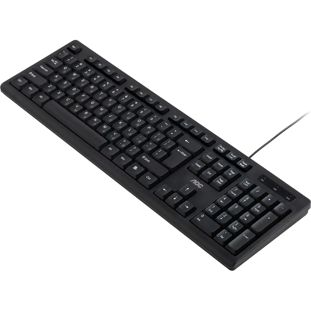 Клавіатура AOC KB100B USB UA Black (KB100B/97) - фото 3