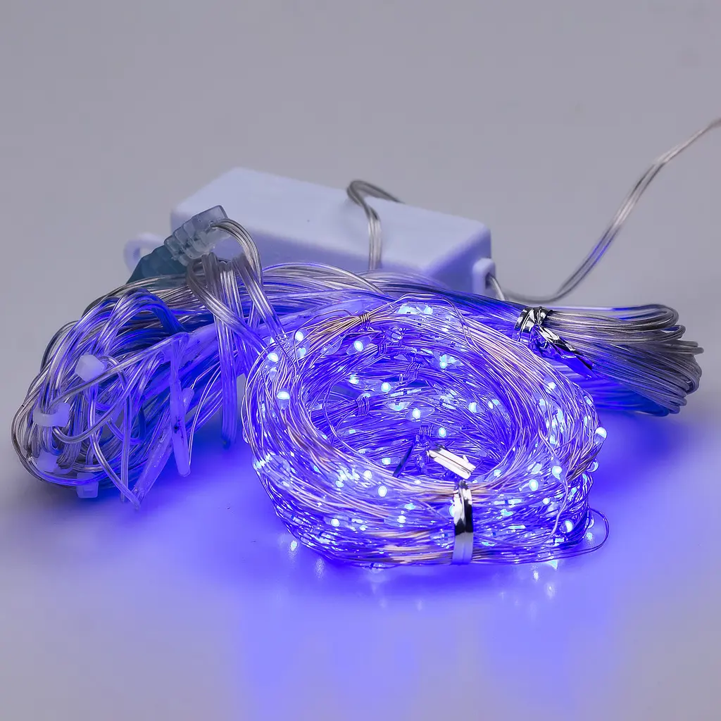 Гірлянда-штора Роса 200 LED розмір 3*2 м, синій GarlandoPro 173302BL - фото 12